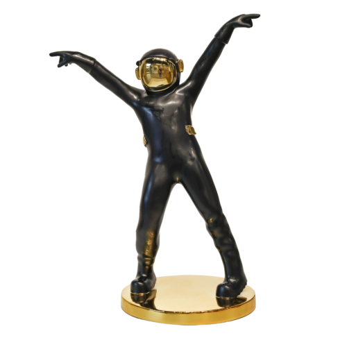 Dancing Spaceman (black and gold) | 18"