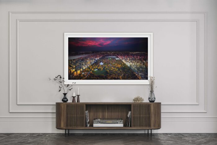 Day to Night, Four Seasons, Central Park, Fall | 33" x 62.5", 68.5" x 39" Framed