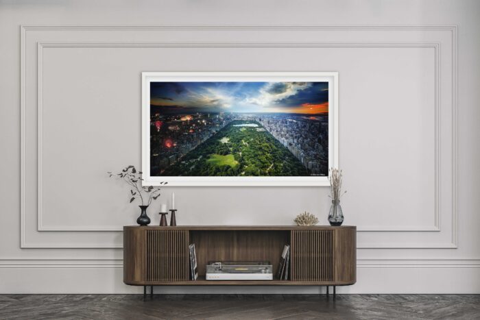 Day to Night, Four Seasons, Central Park, Summer | 33" x 62.5", 68.5" x 39" Framed