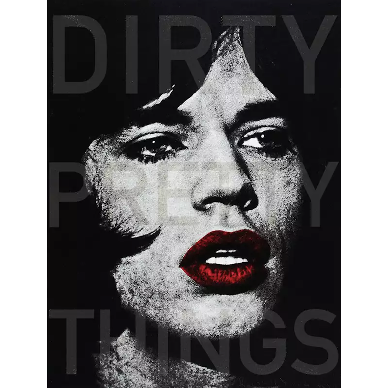 DIRTY PRETTY THINGS: Mick Jagger Red Lips | 32" x 24"