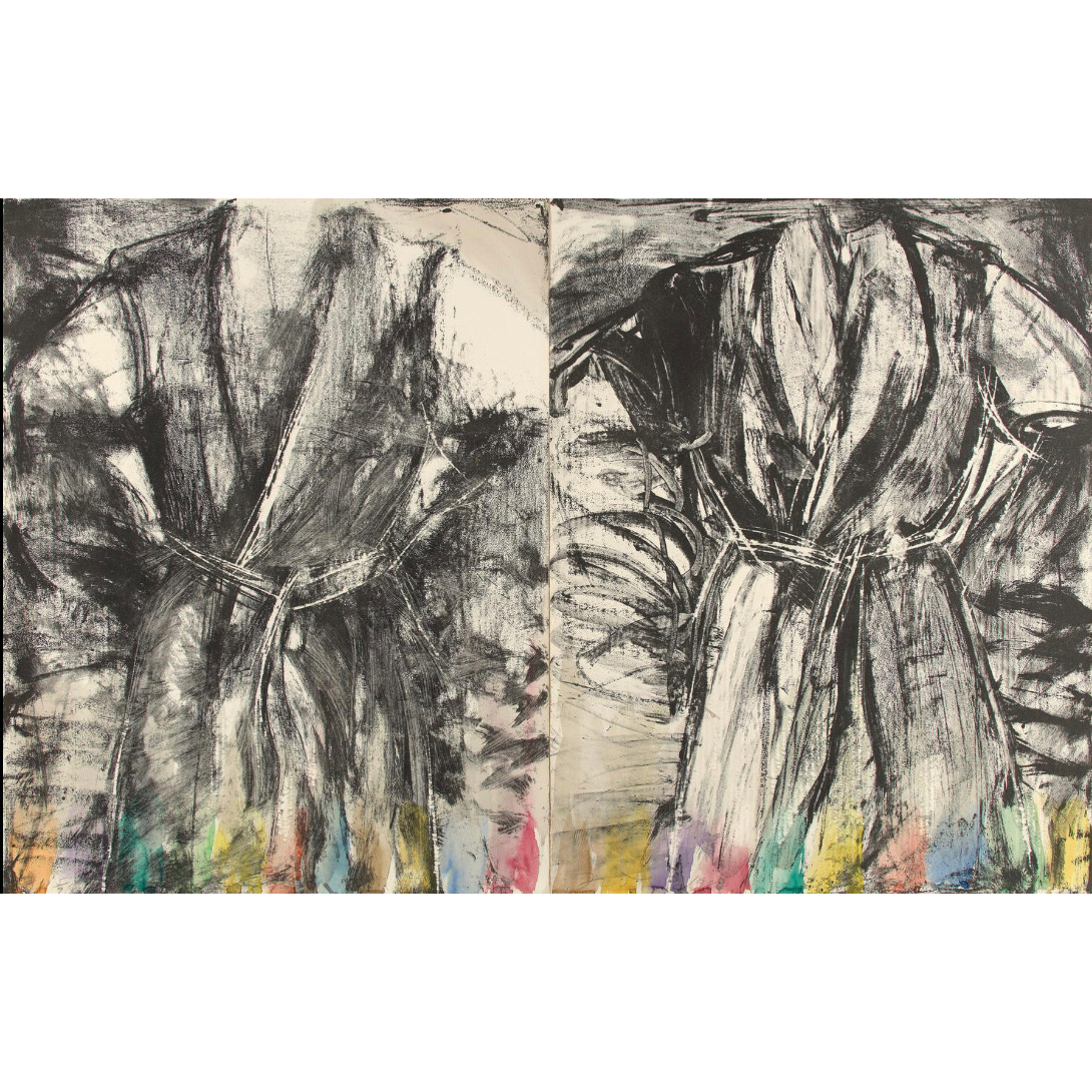 Two Robes with Watercolor | 38" x 59"