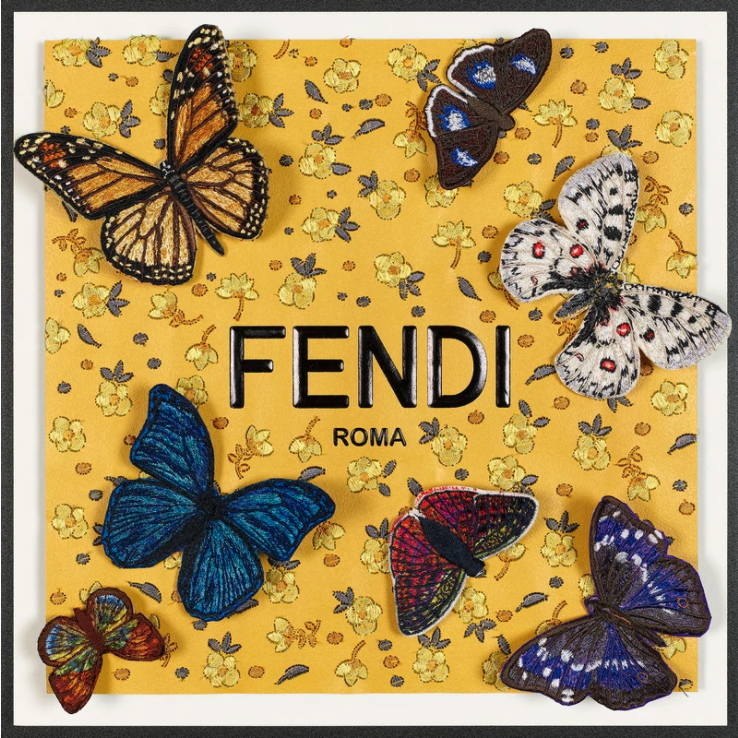 Fendi Butterfly Swarm | 12" x 12"