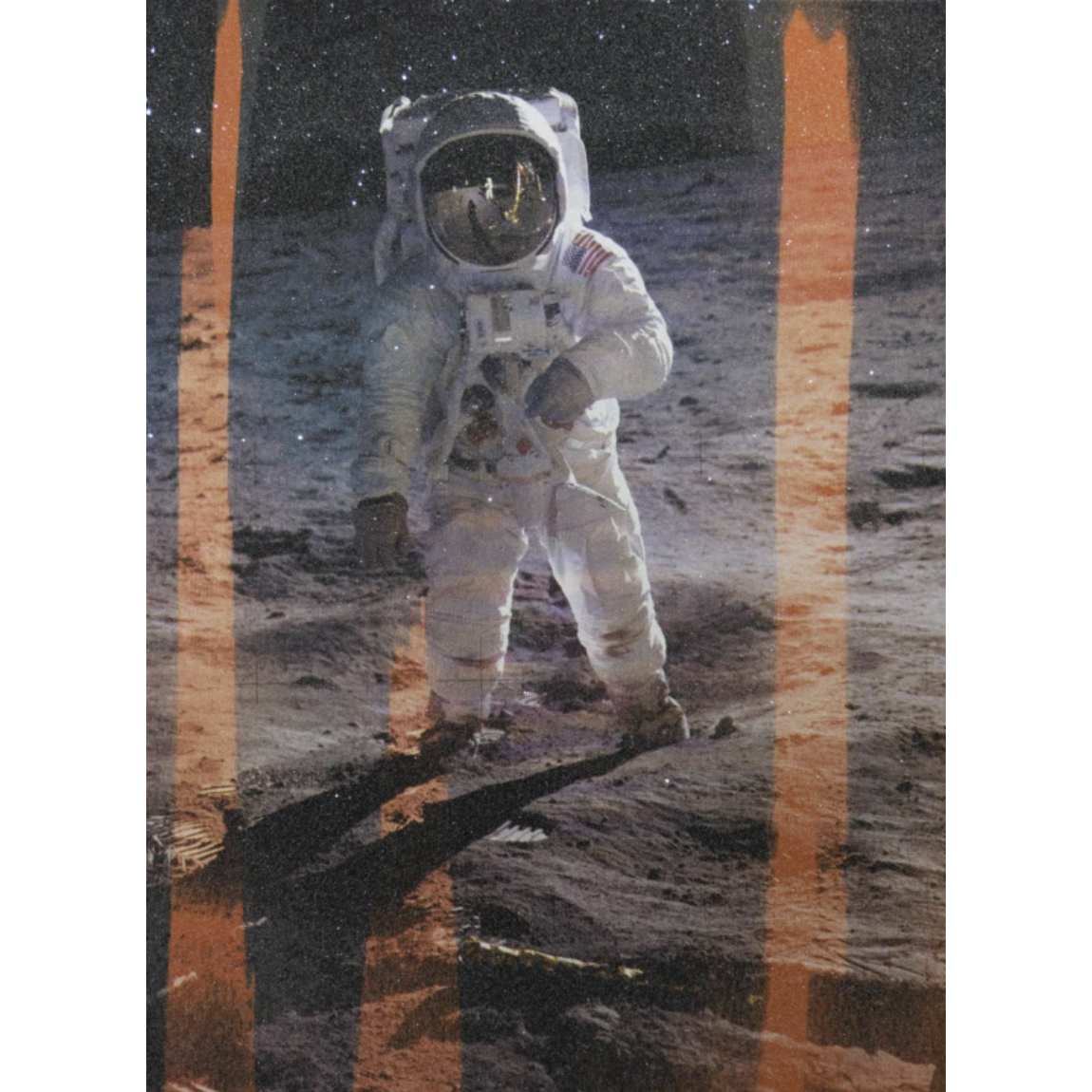 Man on the Moon. Hey Andy are you Goofing on Elvis? Are you Having Fun? | 62" x 45"