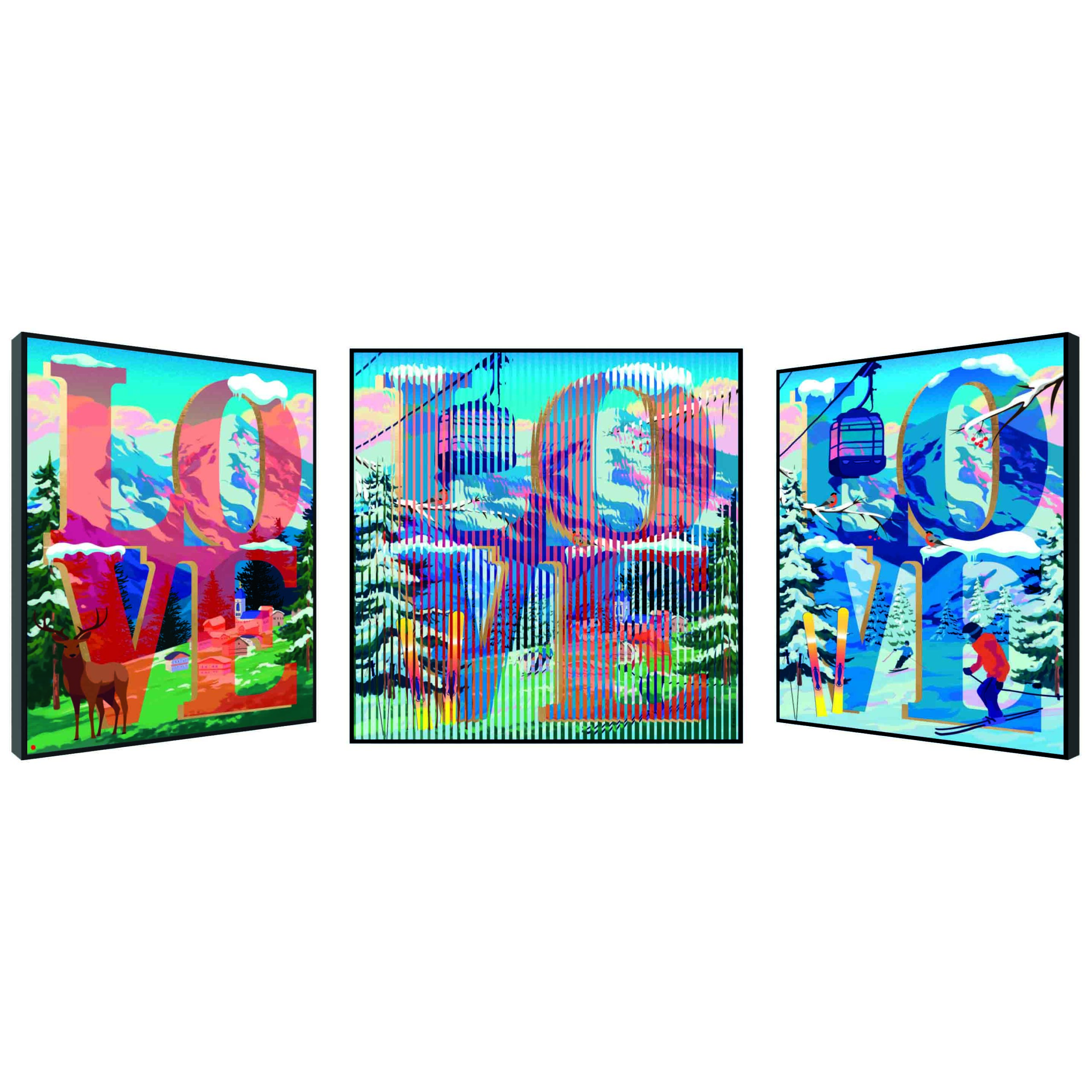 Mountain Love | 29" x 29", 32.5" x 32.5" Framed