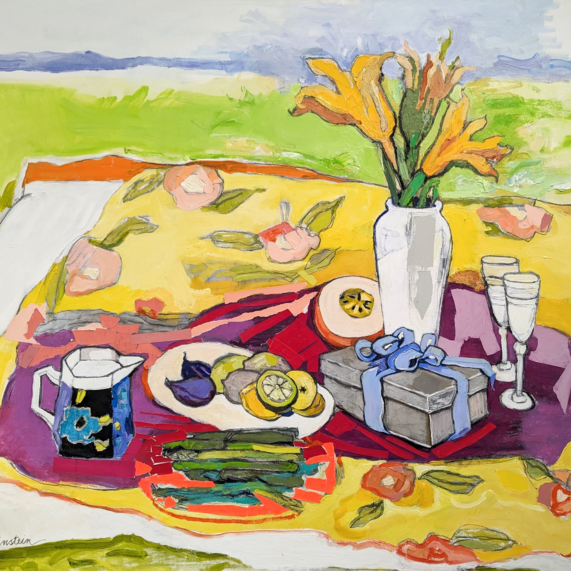 Zucchini Blossoms | 36" x 48", 38" x 50" Framed