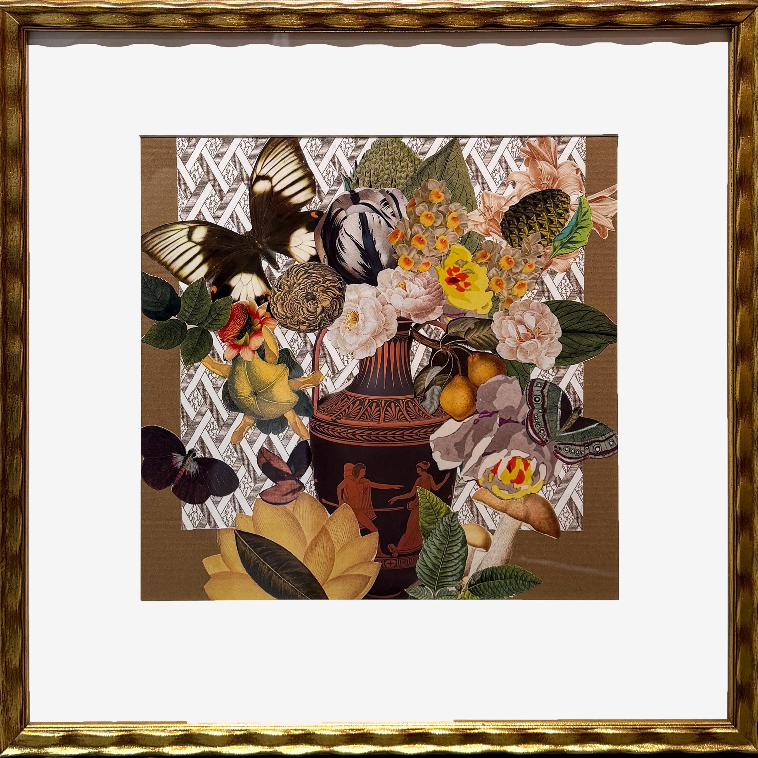 Neoclassical Bouquet | 12" x 11.25", 18.5" x 18" Framed