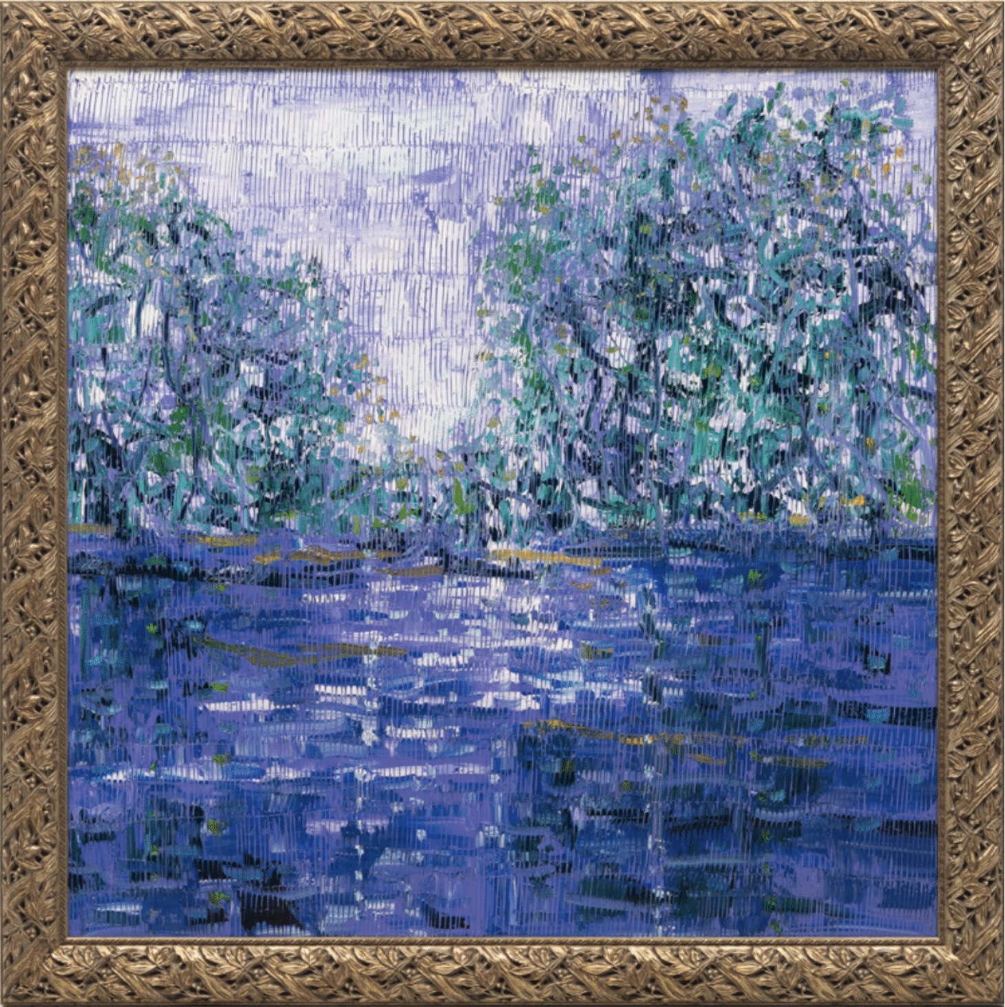 Bayou Teche By The Bayou | 48" x 48", 54.5" x 54.5" Framed